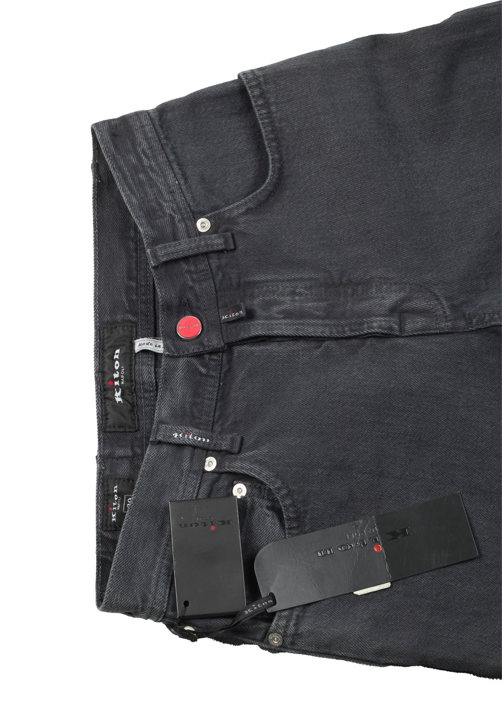 Kiton Gray 5 Pocket Jeans