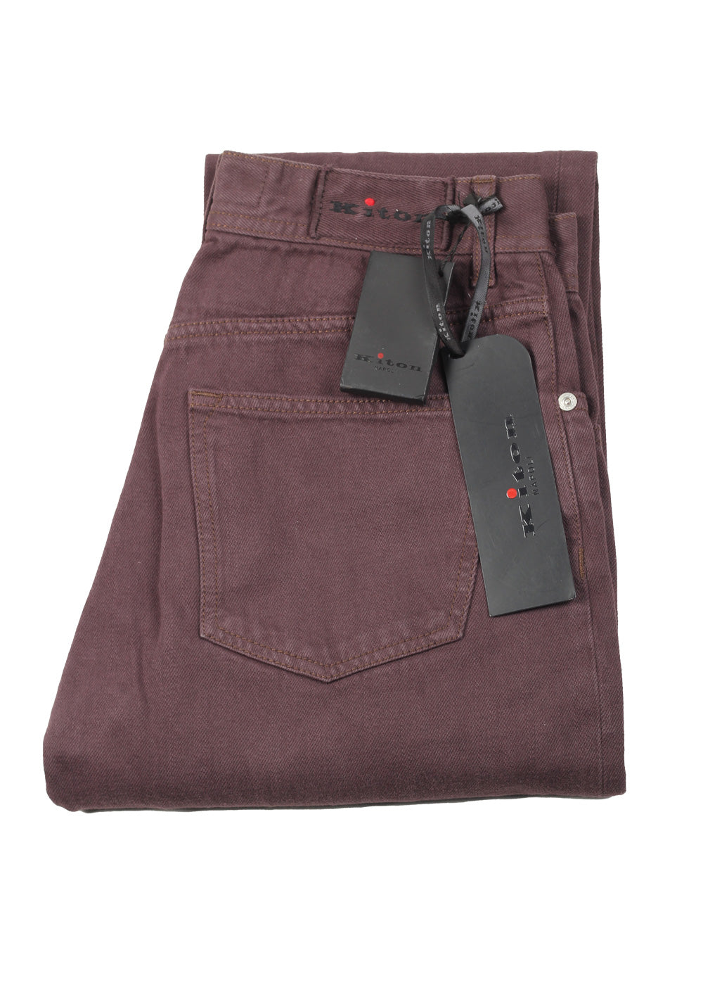 Kiton Aubergine 5 Pocket Jeans
