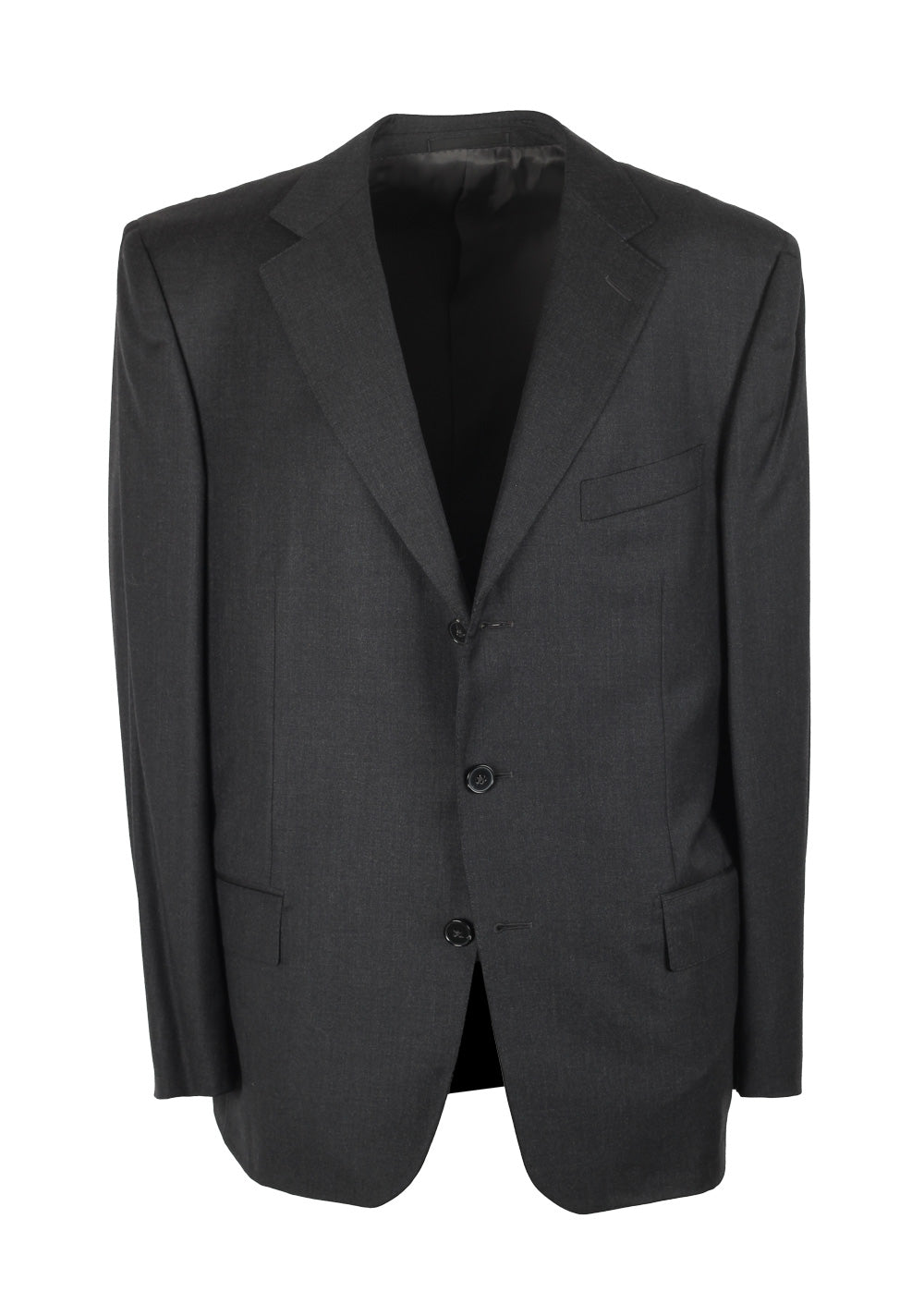 Zegna Gray Fit Rom Wool Suit Size 52 / 42R U.S.