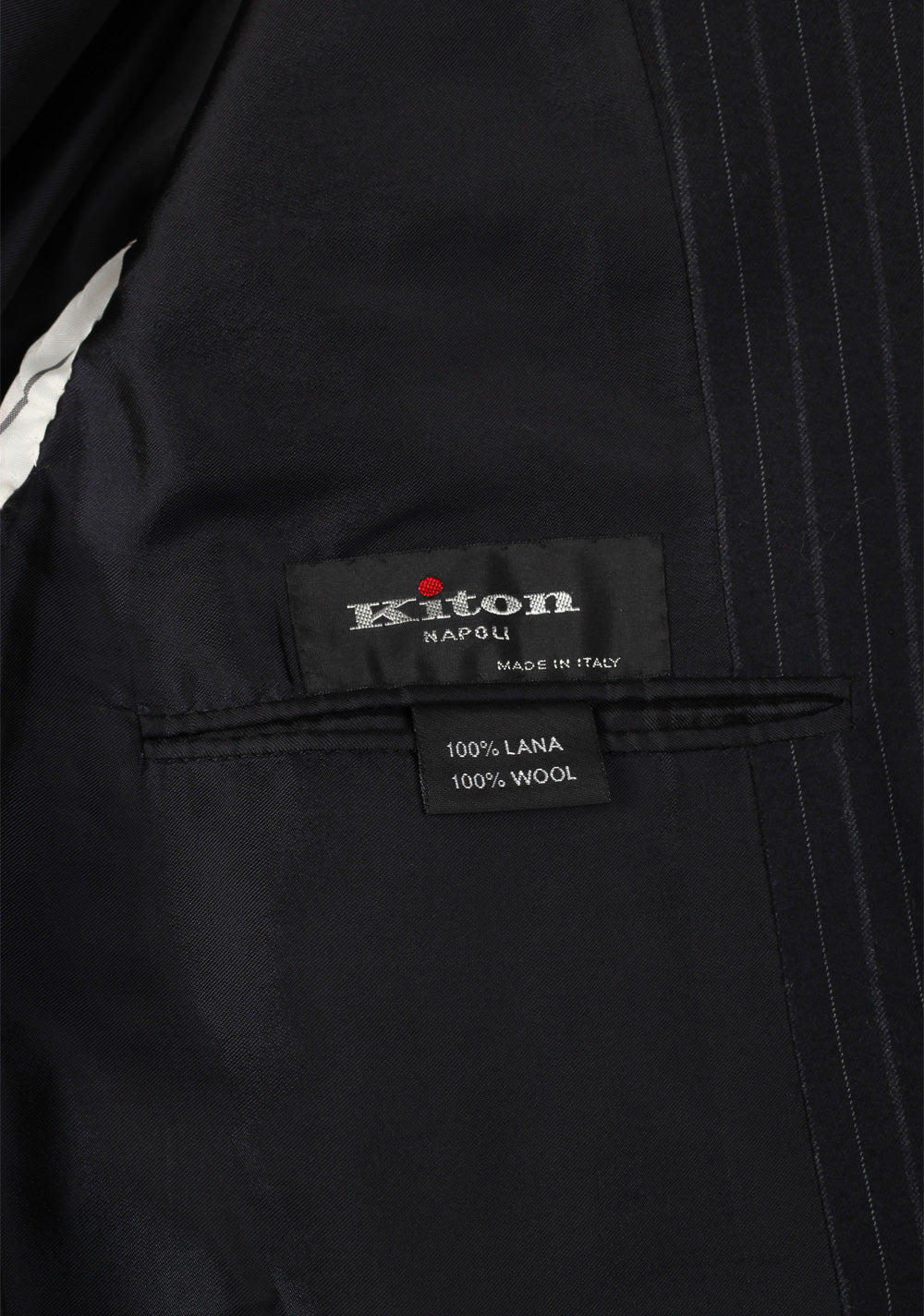 Kiton Gray Striped 14 Micron Suit Size 50 / 40R U.S. In Wool