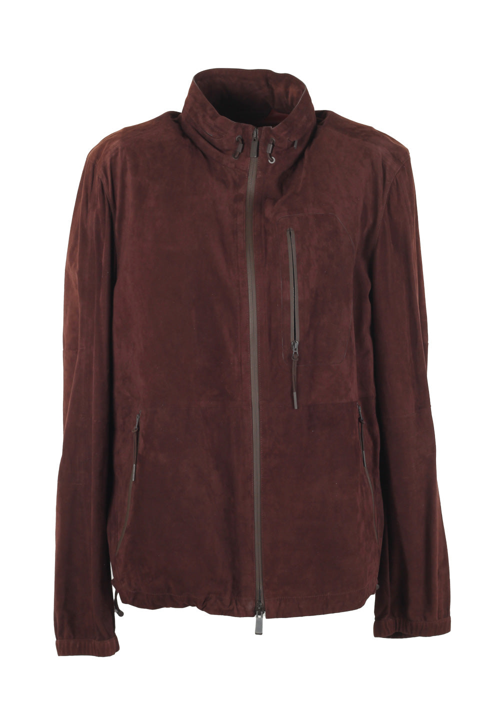 ZEGNA Rust Brown Suede Blouson Jacket Coat Size 54 / 44R U.S.