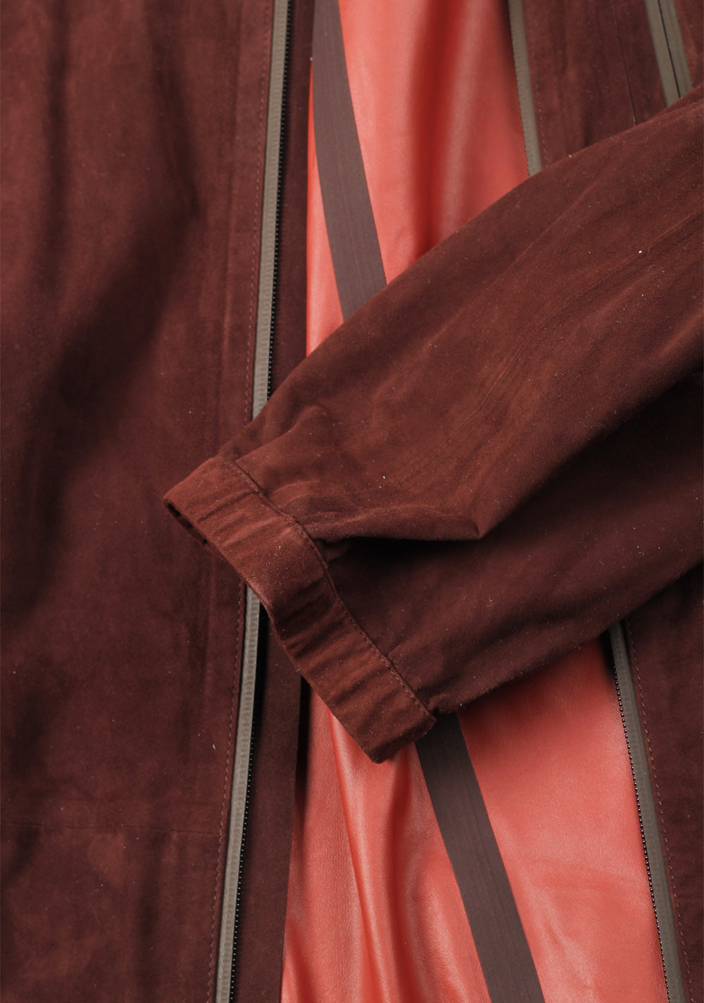 ZEGNA Rust Brown Suede Blouson Jacket Coat Size 54 / 44R U.S.