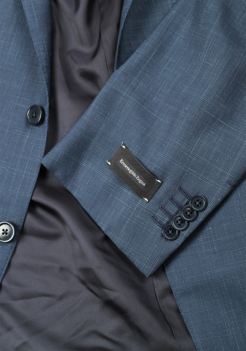 ZEGNA Milano Blue Trofeo Summer Suit Size 56 / 46R U.S.
