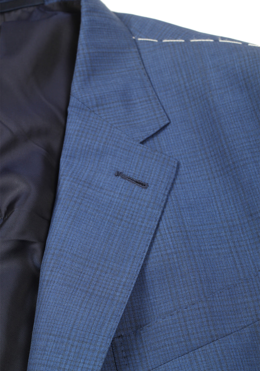 ZEGNA Milano Easy Leggerissimo Checked Blue Suit Size 56 / 46R U.S.