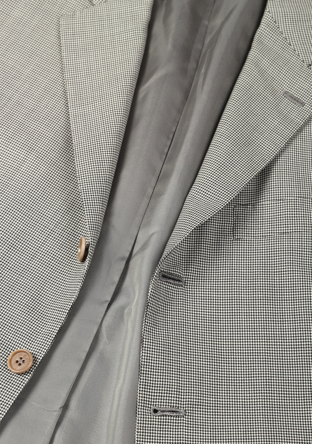 Kiton Gray Houndstooth Diamante Blue Suit Size 50 / 40R U.S. In Wool