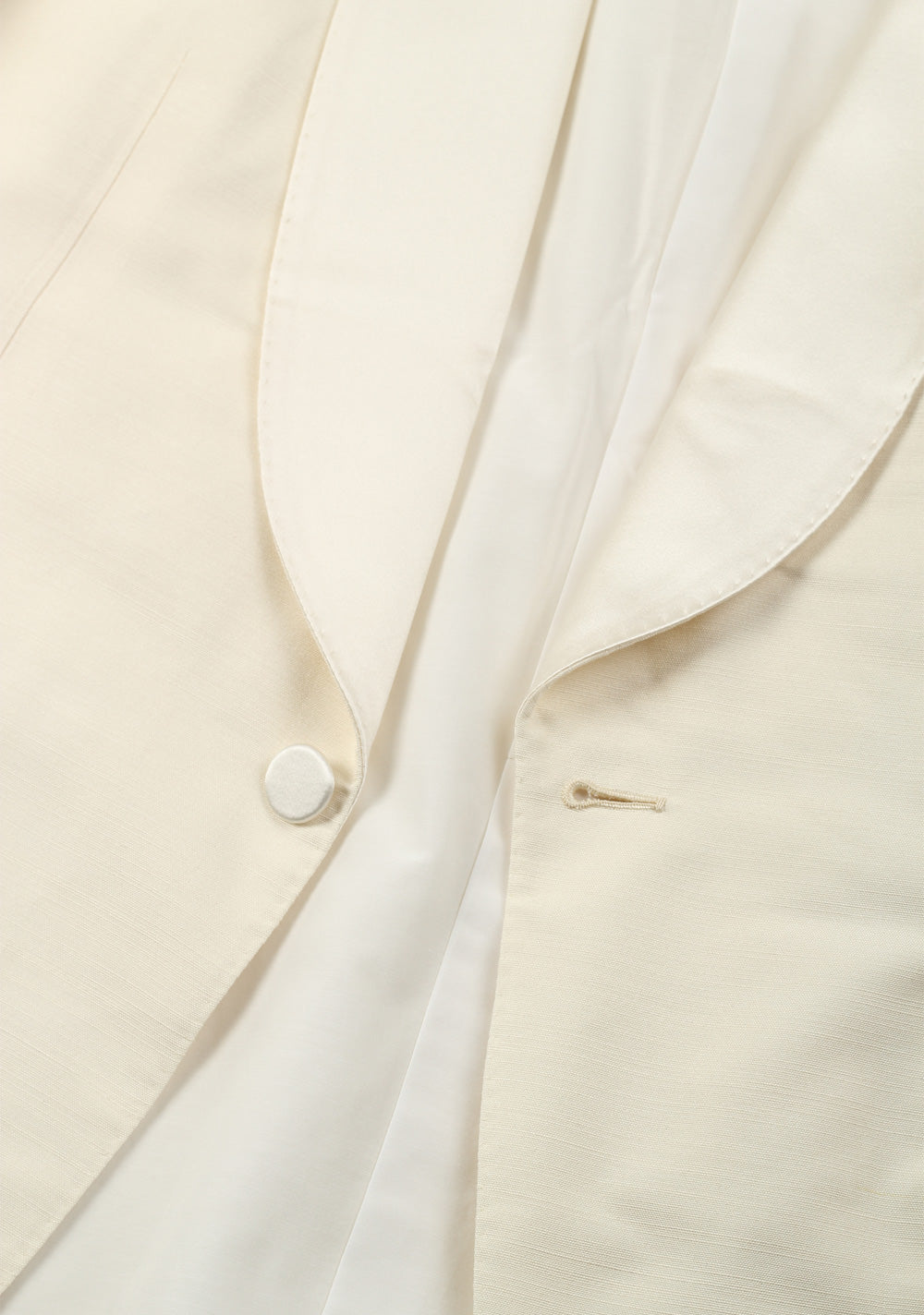 ZEGNA Couture Off White Silk Tuxedo Dinner Jacket