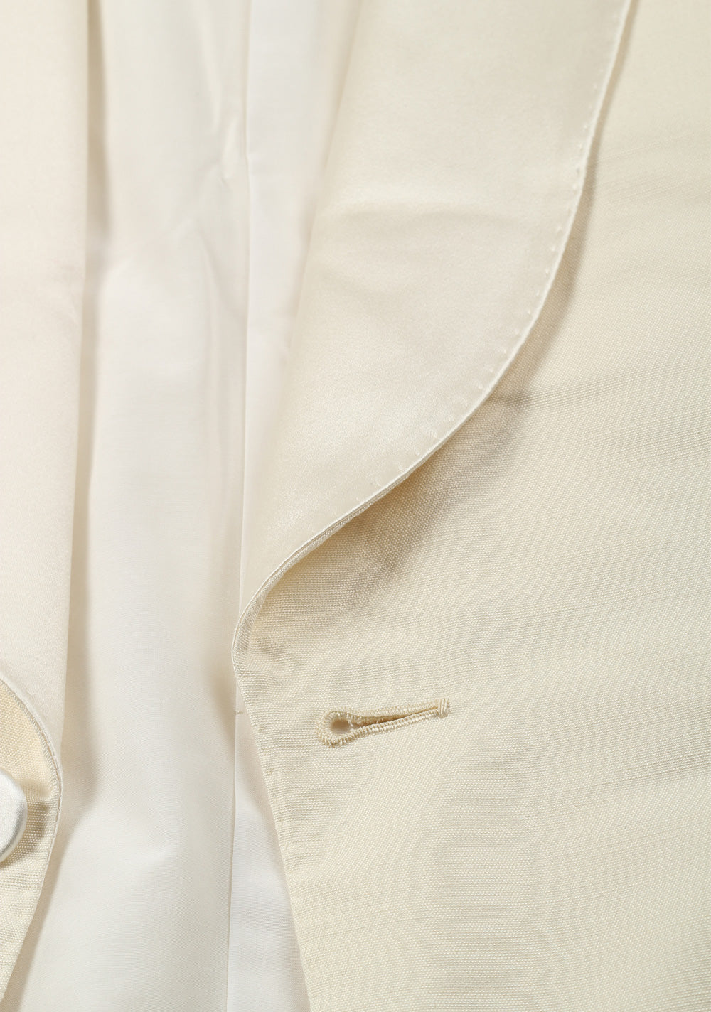 ZEGNA Couture Off White Silk Tuxedo Dinner Jacket