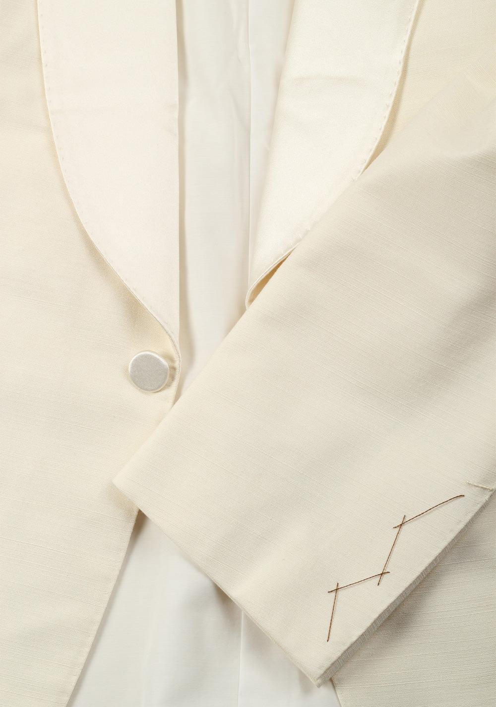 ZEGNA Couture Off White Silk Tuxedo Dinner Jacket