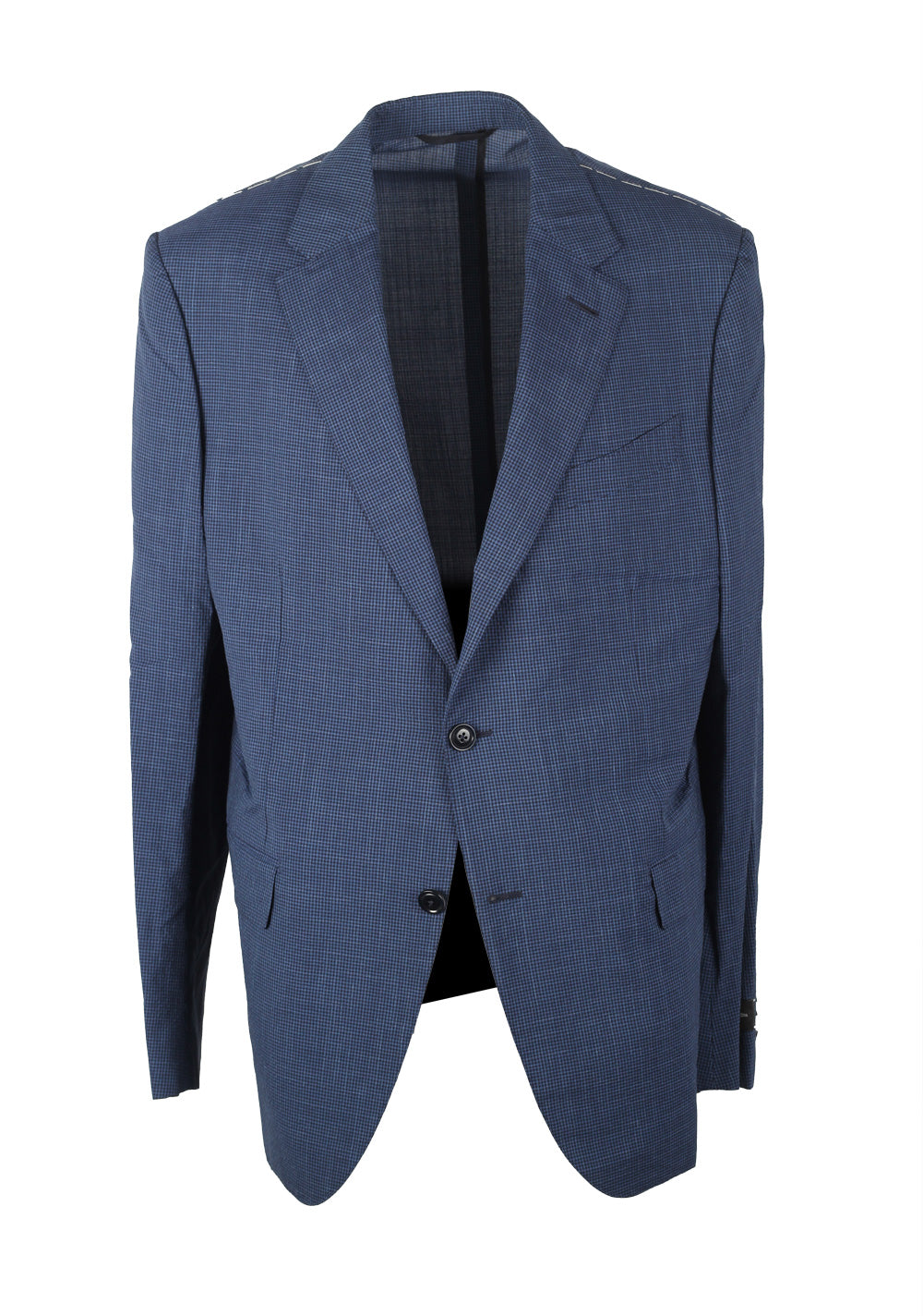 ZEGNA Zero Weight Trofeo Blue Checked Sport Coat Size 50 / 40R U.S.