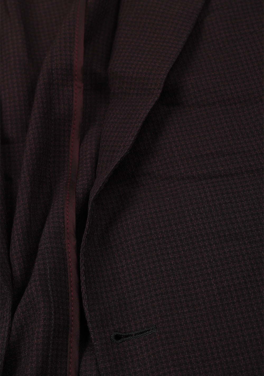 ZEGNA Zero Weight Burgundy Leggerissimo Checked Sport Coat Size 48 / 38R U.S. In Silk Blend