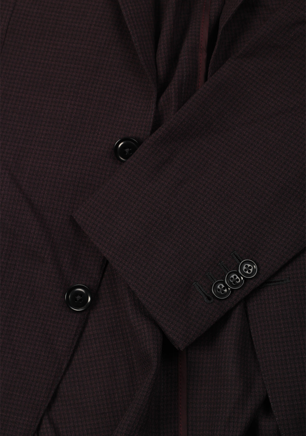 ZEGNA Zero Weight Burgundy Leggerissimo Checked Sport Coat Size 48 / 38R U.S. In Silk Blend