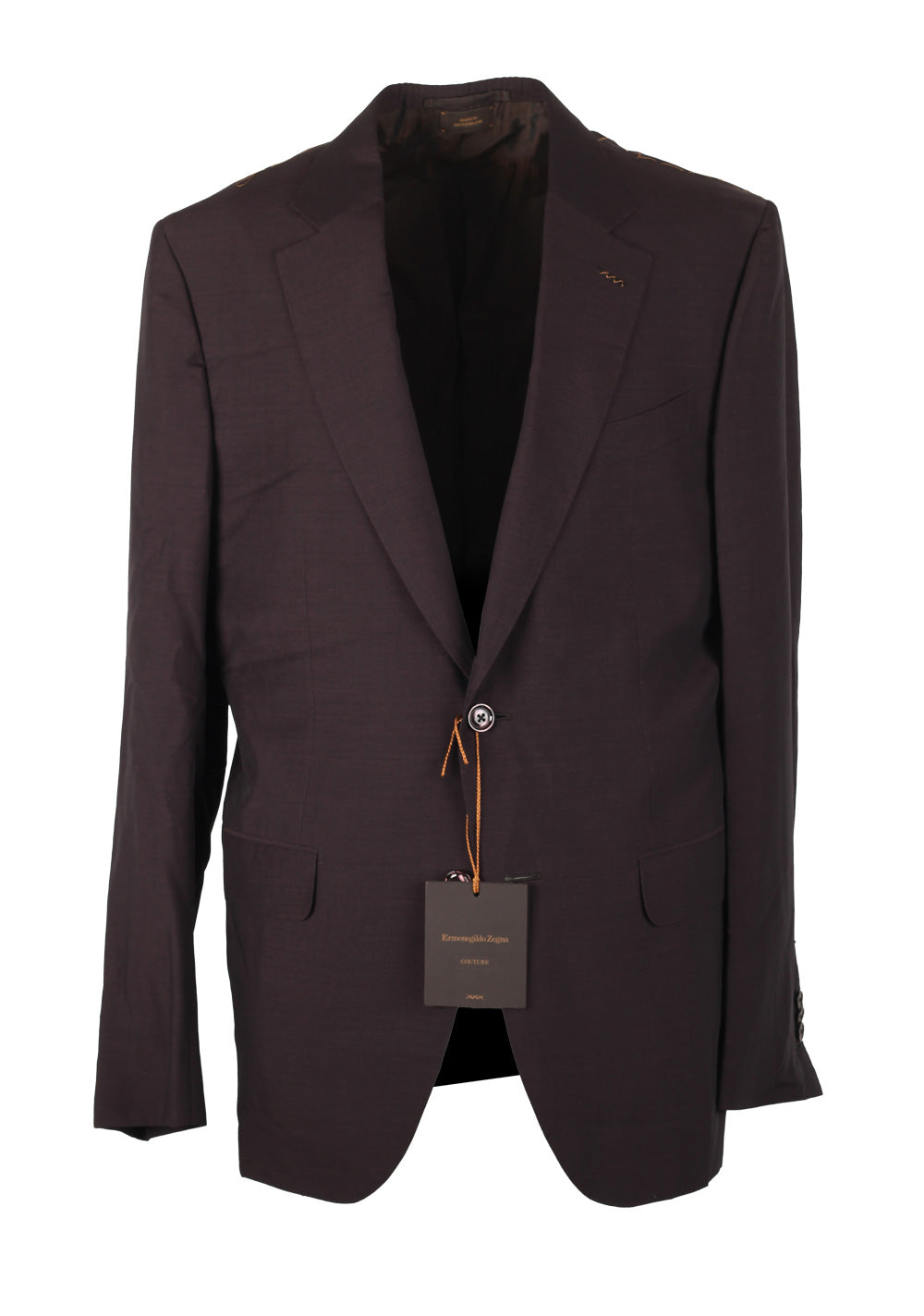 ZEGNA Couture Red Sport Coat Size 52 / 42R U.S. In Silk Blend