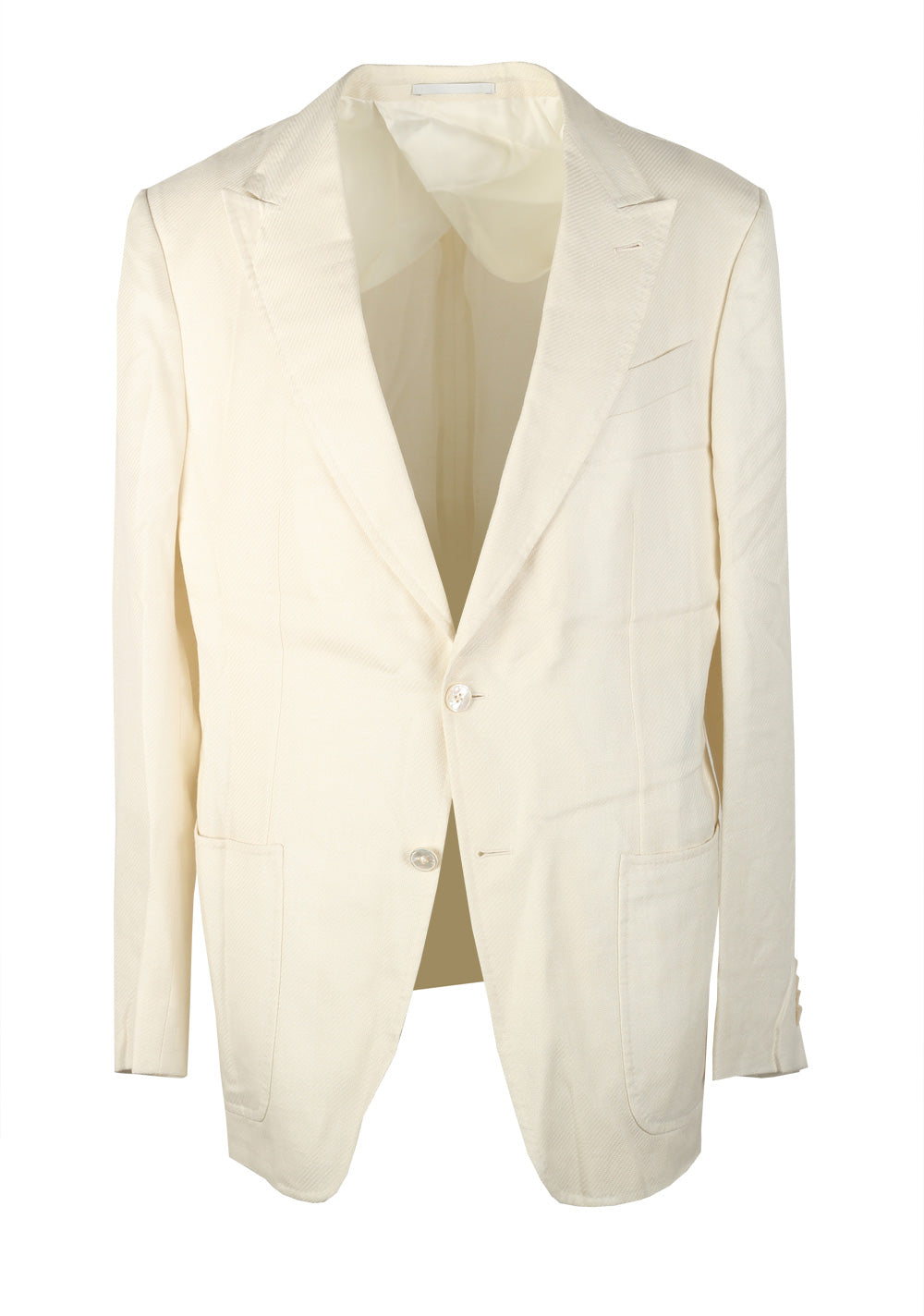 ZEGNA Manhatten Off White Sport Coat Size 52 / 42R U.S. In Silk Blend
