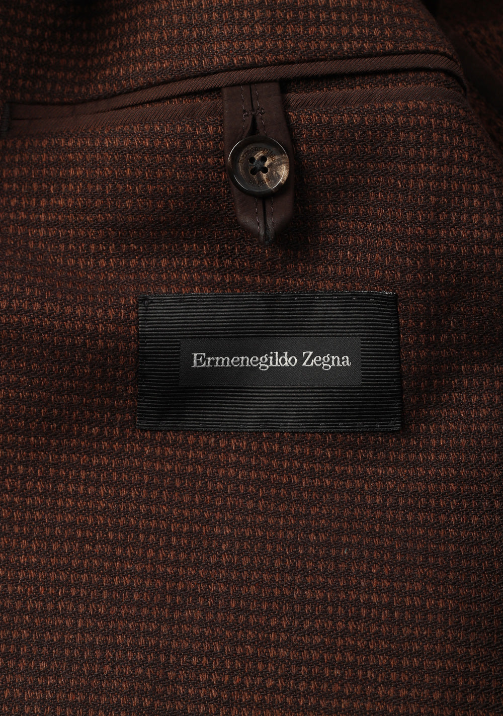 ZEGNA Silk Checked Brown Sport Coat Size 48 / 38R U.S.