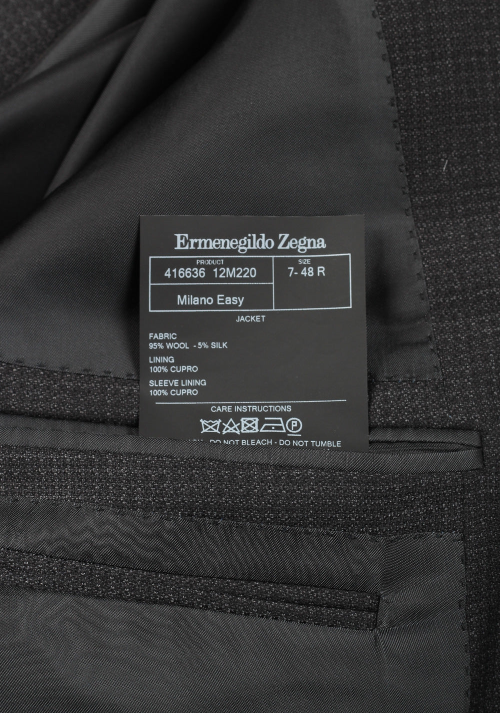 ZEGNA Milano Easy Achillfarm Gray Checked Sport Coat Size 48 / 38R U.S.