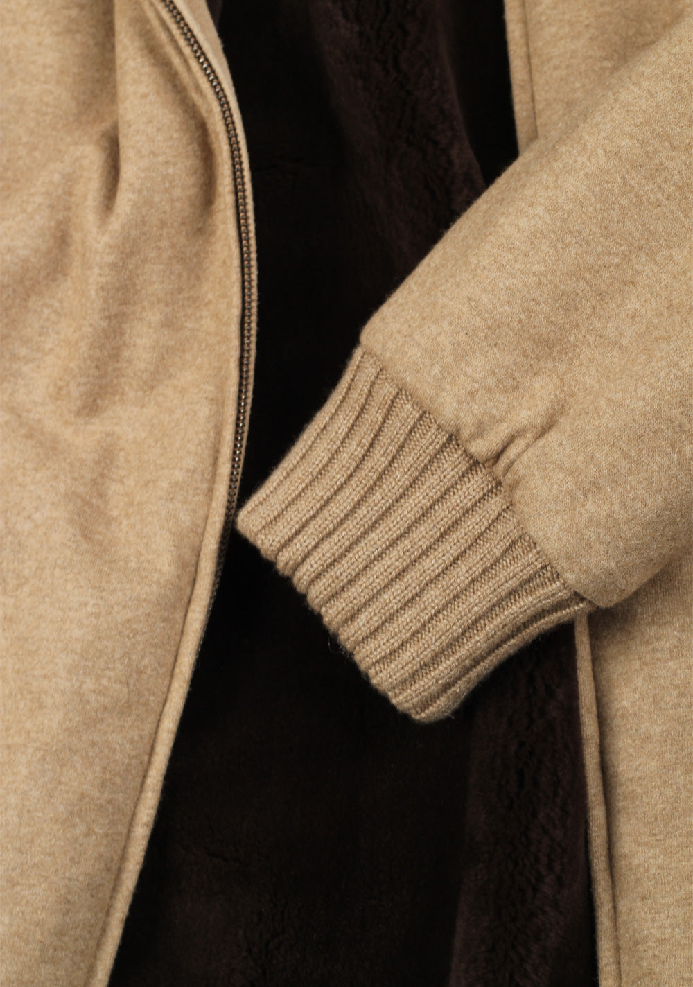 Loro Piana Beige Fur Cashmere Jacket Coat Size XL / 54 / 44R U.S.