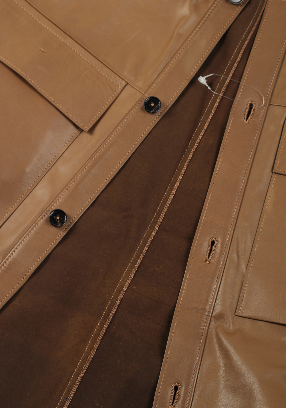 ZEGNA Brown Oasi Leather Overshirt