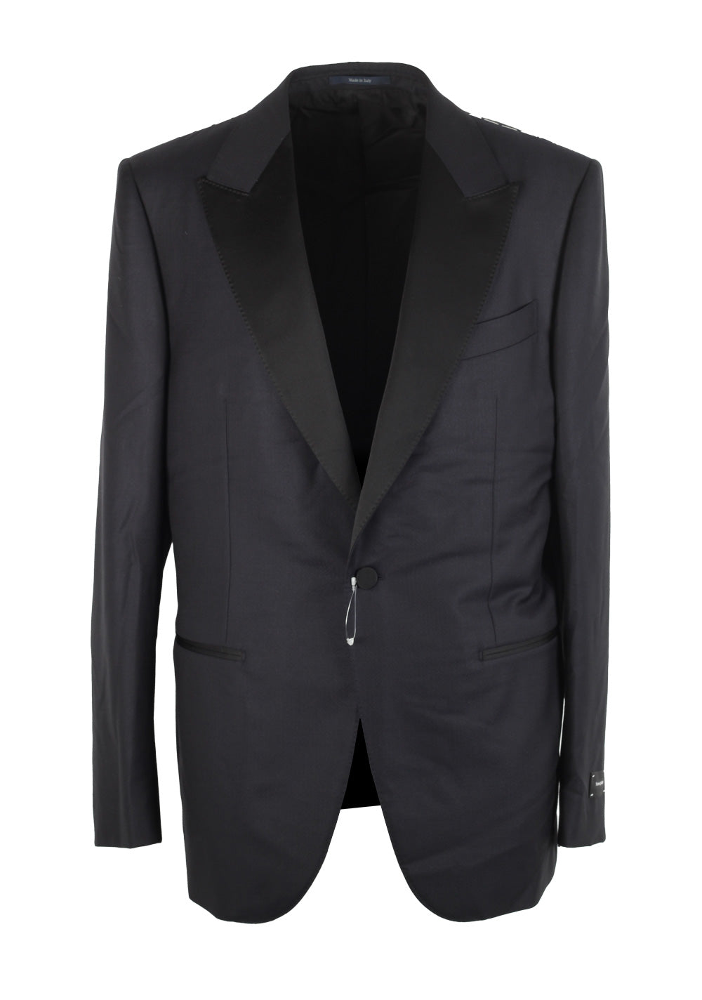 ZEGNA Milano Black Tuxedo Dinner Jacket Size 50 / 40R U.S.
