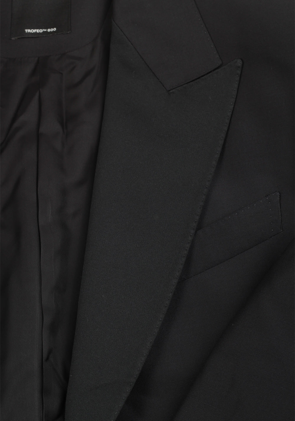 ZEGNA Sartorial Black Trofeo 600 Tuxedo Dinner Jacket Size 48 / 38R U.S.