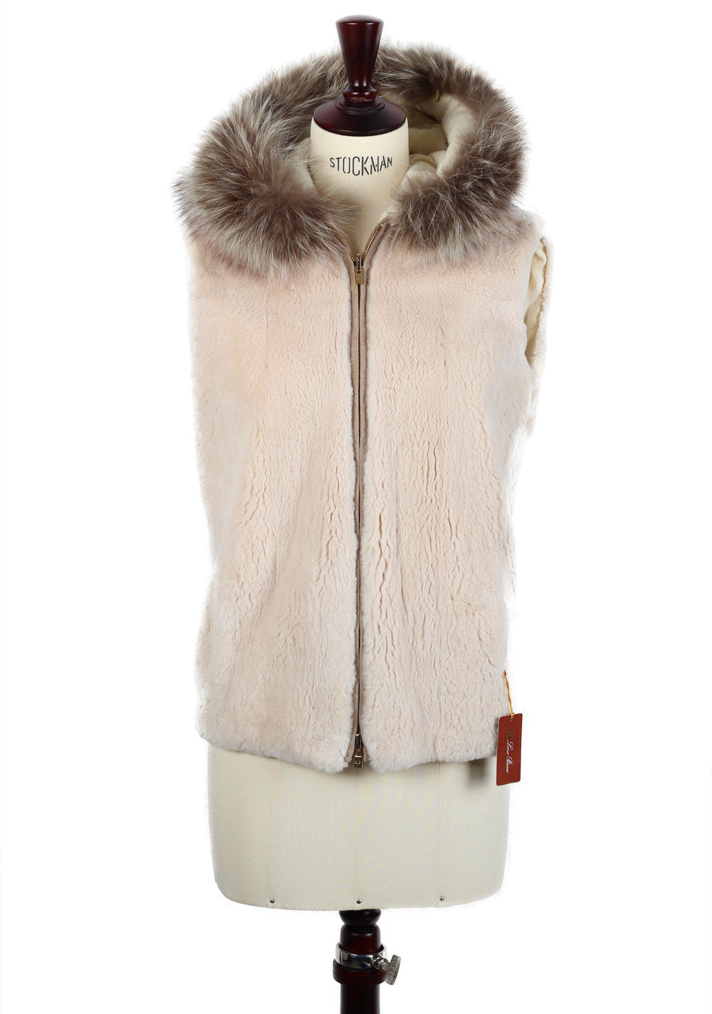 Loro Piana Reversible Mink Baby Cashmere Vest Size 42 IT / 12 UK / 6 US / 38 FR