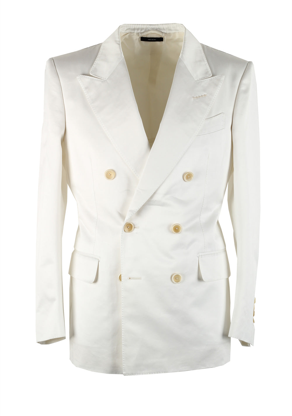 TOM FORD Dyllan White Double Breasted Suit Size 48 / 38R U.S.