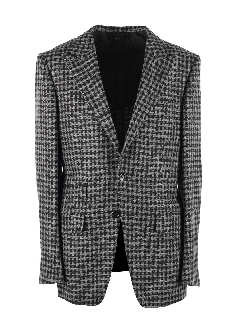 TOM FORD O'Connor Checked Black Gray Sport Coat Size 48 / 38R U.S. Fit Y