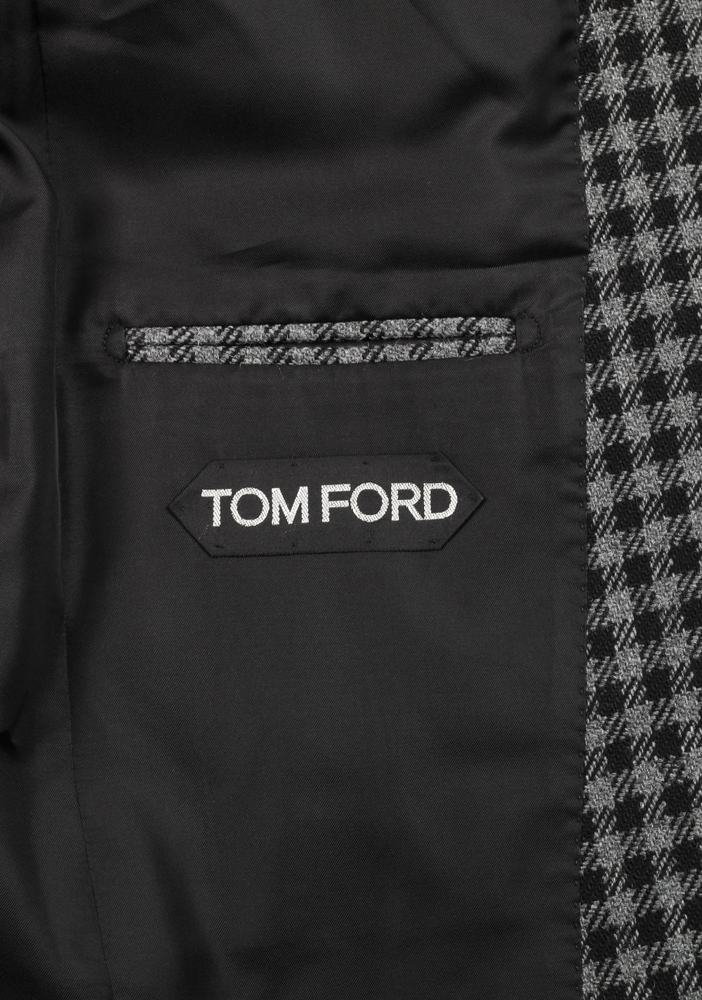 TOM FORD O'Connor Checked Black Gray Sport Coat Size 48 / 38R U.S. Fit Y