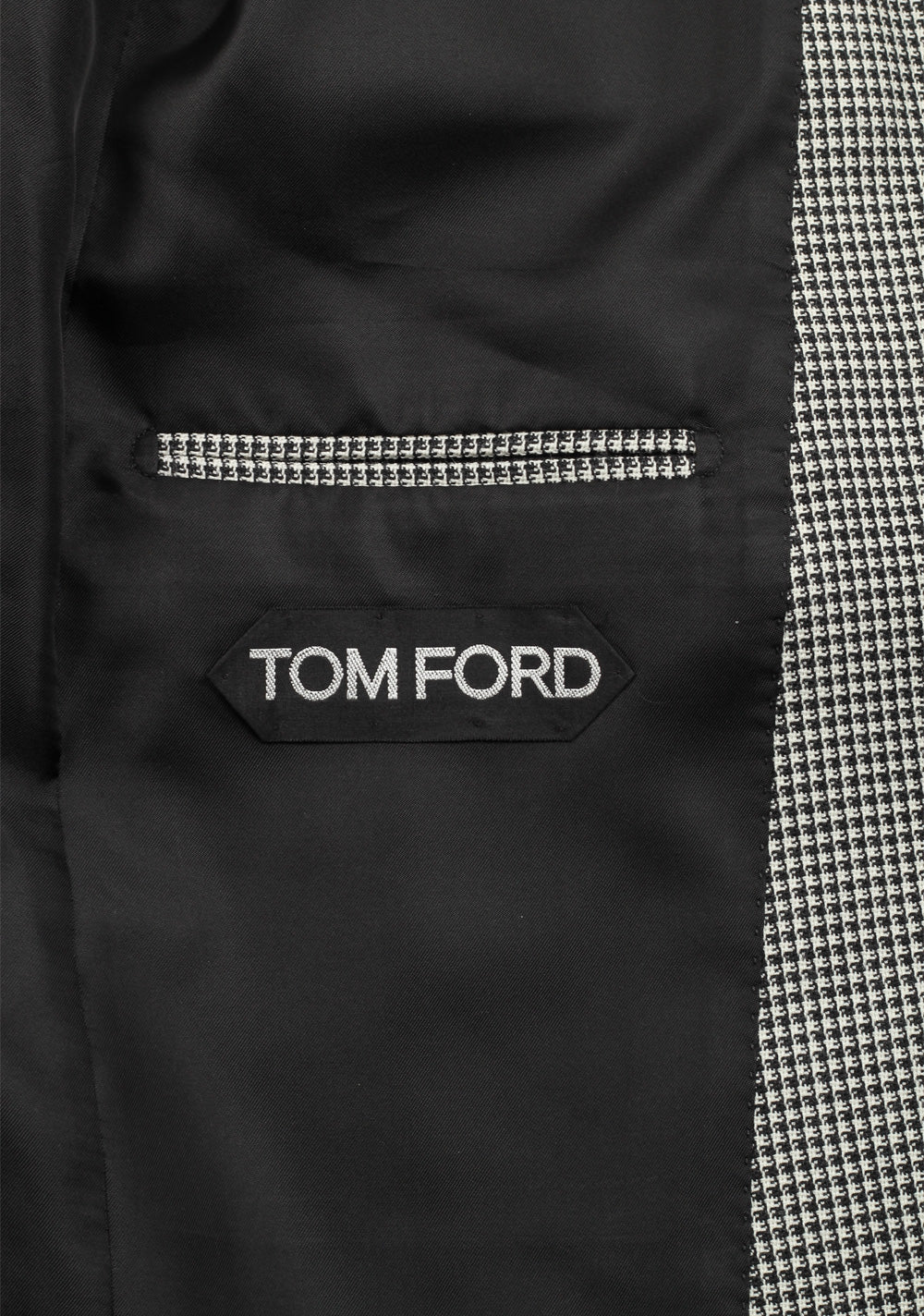 TOM FORD O'Connor Checked Black White Sport Coat Size 48 / 38R U.S. Fit Y