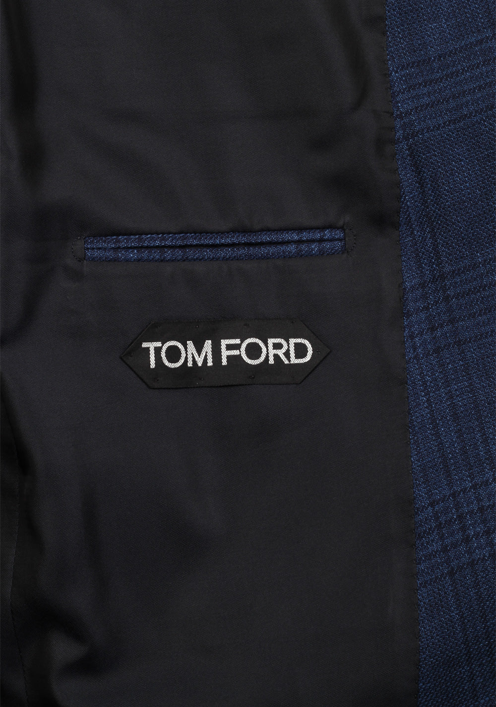 TOM FORD O'Connor Blue Checked Sport Coat Size 56 / 46R U.S. Fit Y