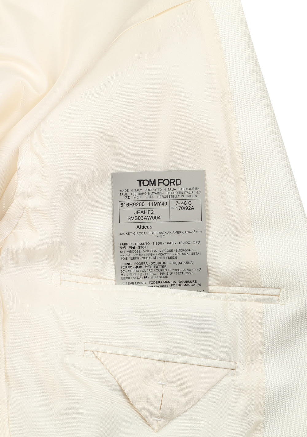 TOM FORD Atticus Ivory Tuxedo Dinner Jacket