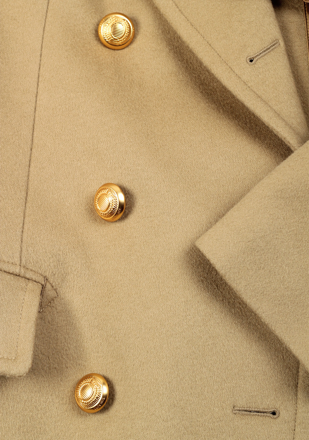 TOM FORD Camel Cashmere Double Breasted Coat Size 48 / 38R U.S.