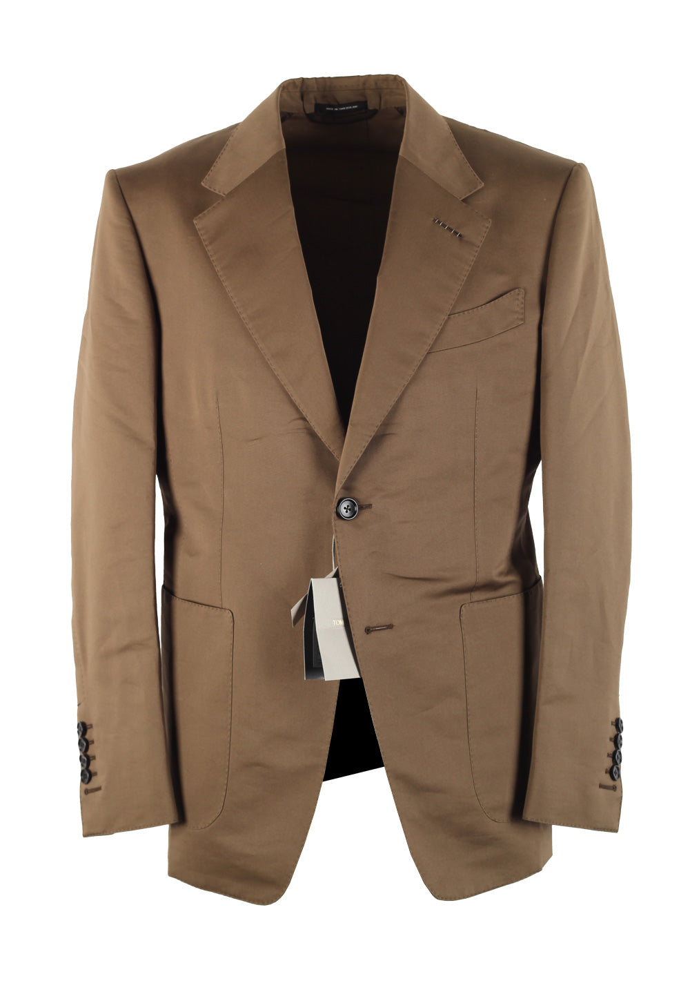 TOM FORD Shelton Brown Sport Coat Size 48 / 38R U.S. In Cotton Silk