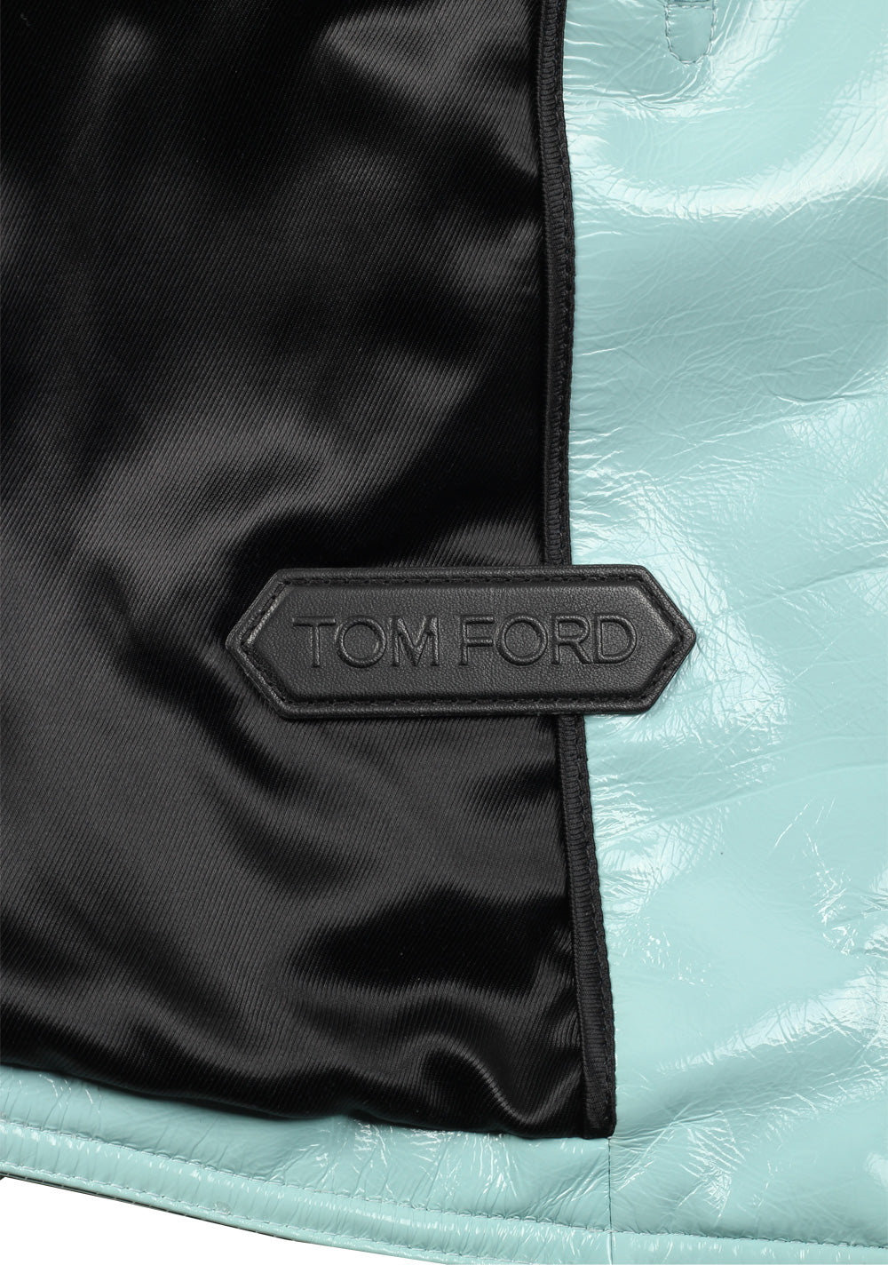 TOM FORD Tiffany Blue Biker Leather Jacket Coat Size 48 / 38R U.S. Outerwear