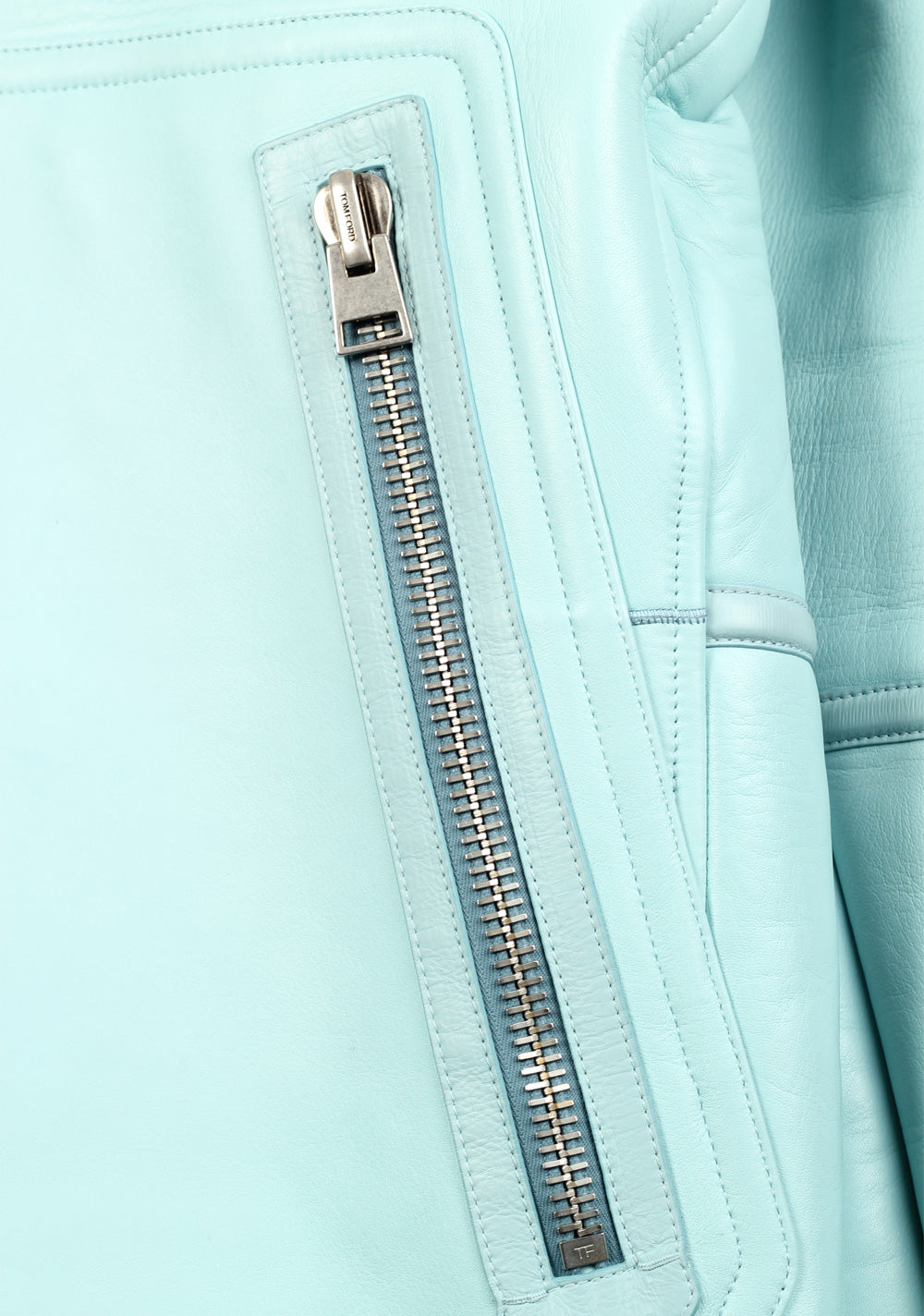 TOM FORD Tiffany Blue Shearling Jacket Coat Size 58 / 48R U.S.