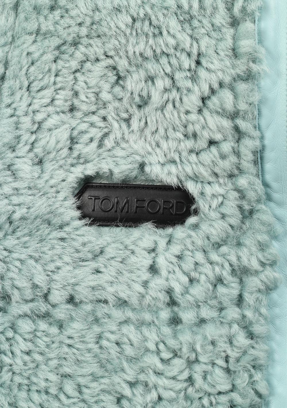 TOM FORD Tiffany Blue Shearling Jacket Coat Size 58 / 48R U.S.