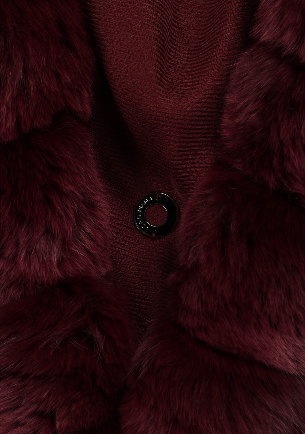 Loro Piana Burgundy Chinchilla Cashmere Fur Trimmed Scarf Stole
