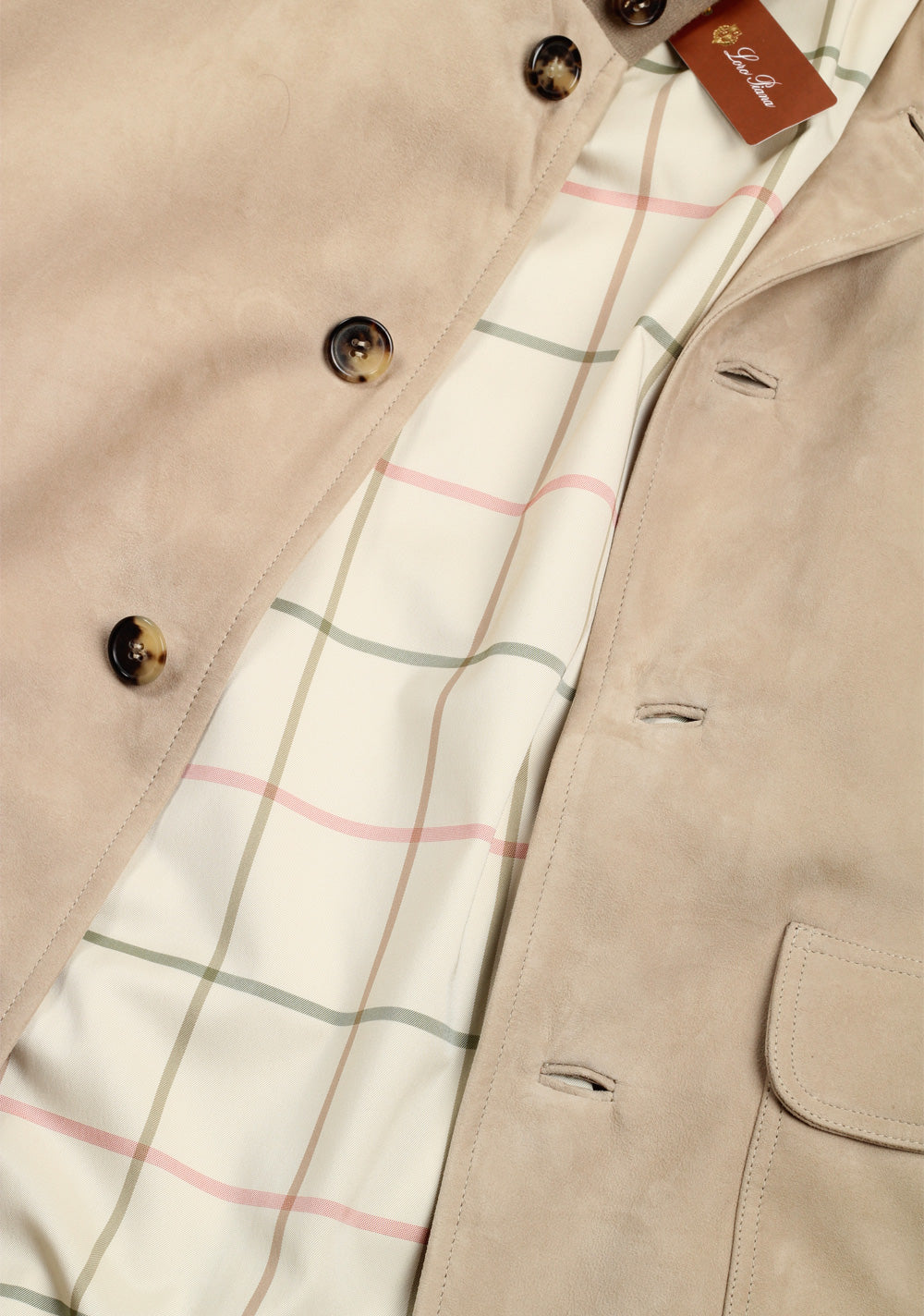 Loro Piana Beige Suede Bomber Jacket Coat