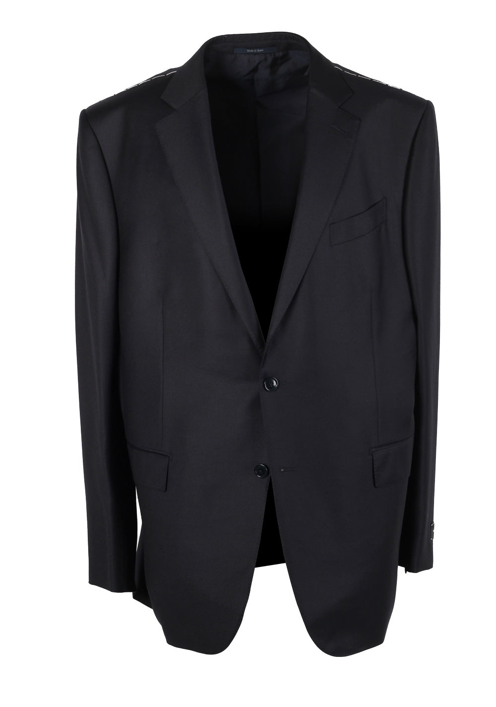 ZEGNA Milano Trofeo Black Solid Suit Size 58 / 48R U.S.