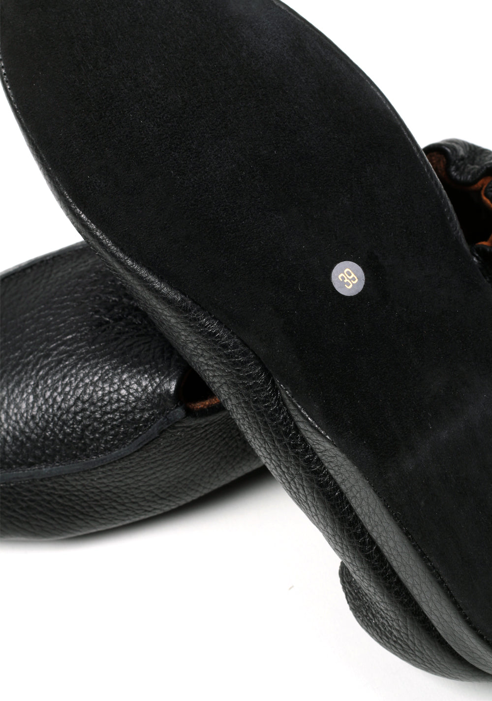 ZEGNA Leather Cashmere Black House Slippers