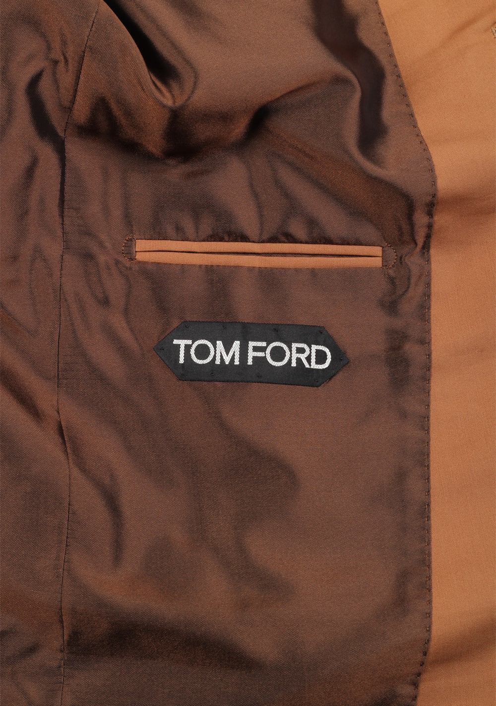 TOM FORD Shelton Brown Suit Size 50 / 40R U.S. In Linen Silk