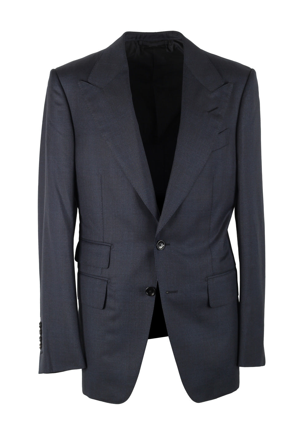 TOM FORD Shelton Blue Checked Sport Coat Size 46 / 36R U.S.