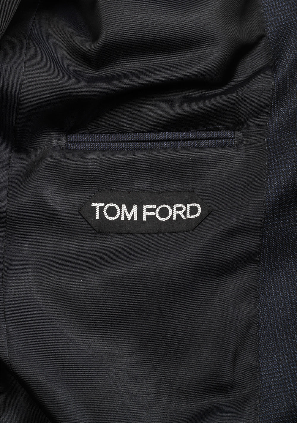 TOM FORD Shelton Checked Blue Suit