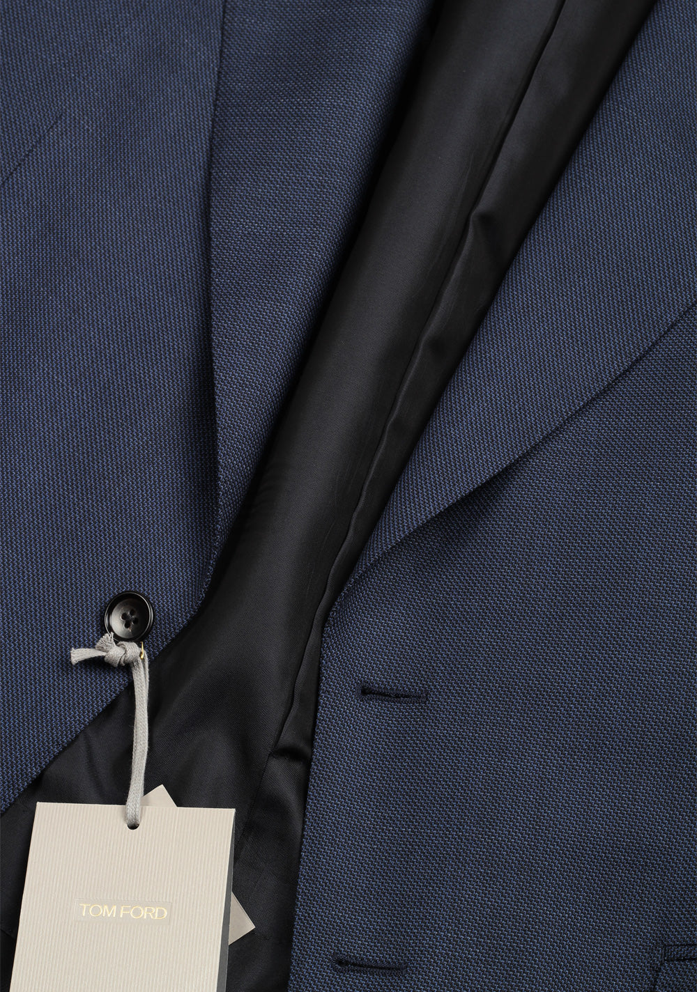 TOM FORD Shelton Birdseye Blue Suit Size 54 / 44R U.S. In Wool