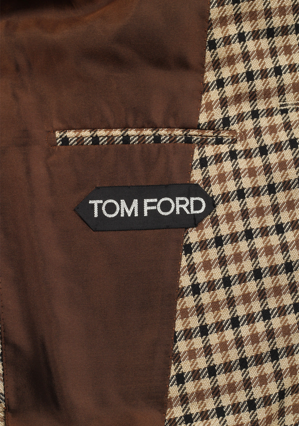 TOM FORD Atticus Checked Brown Sport Coat Size 46 / 36R U.S.