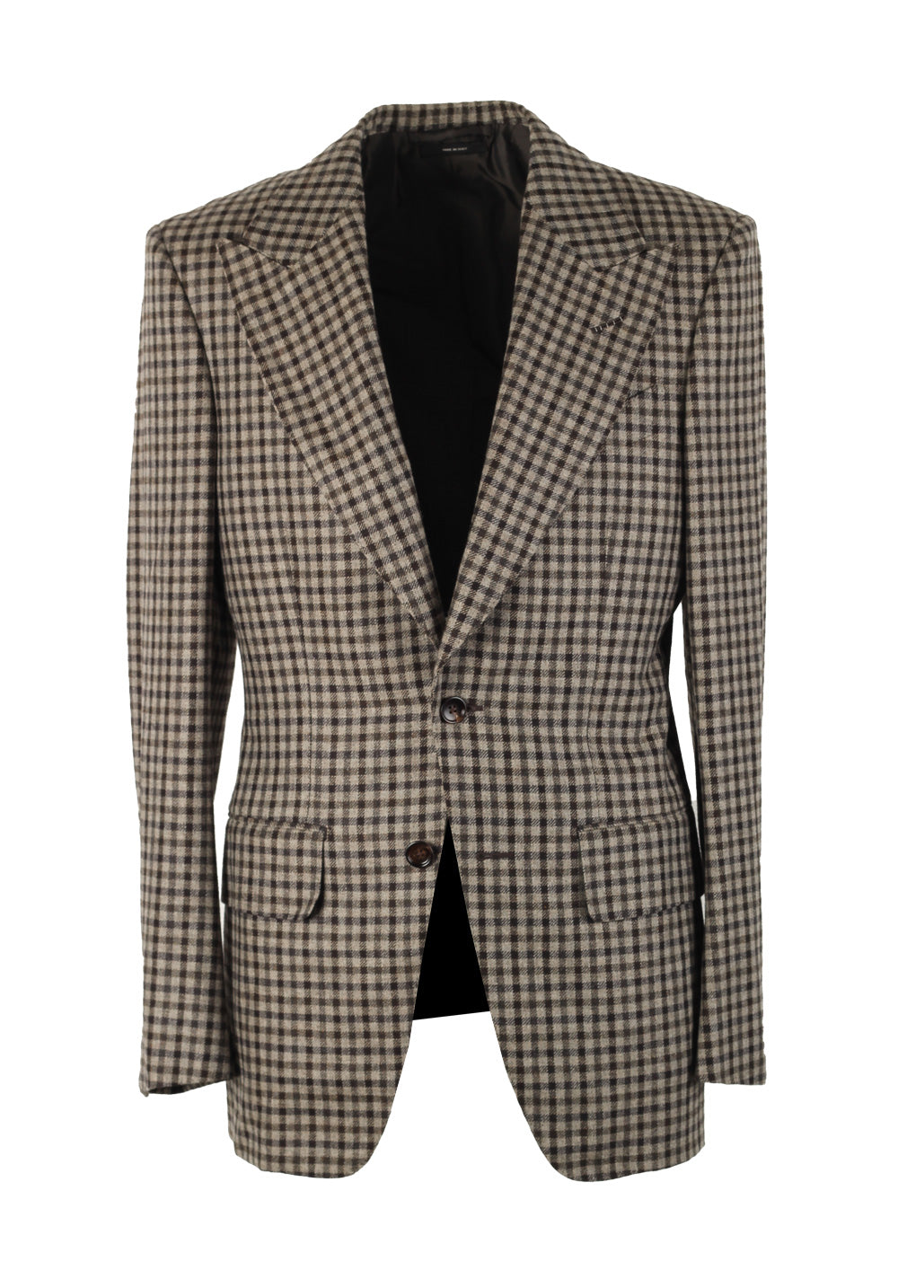 TOM FORD Atticus Light Gray Checked Sport Coat Size 46 / 36R U.S.