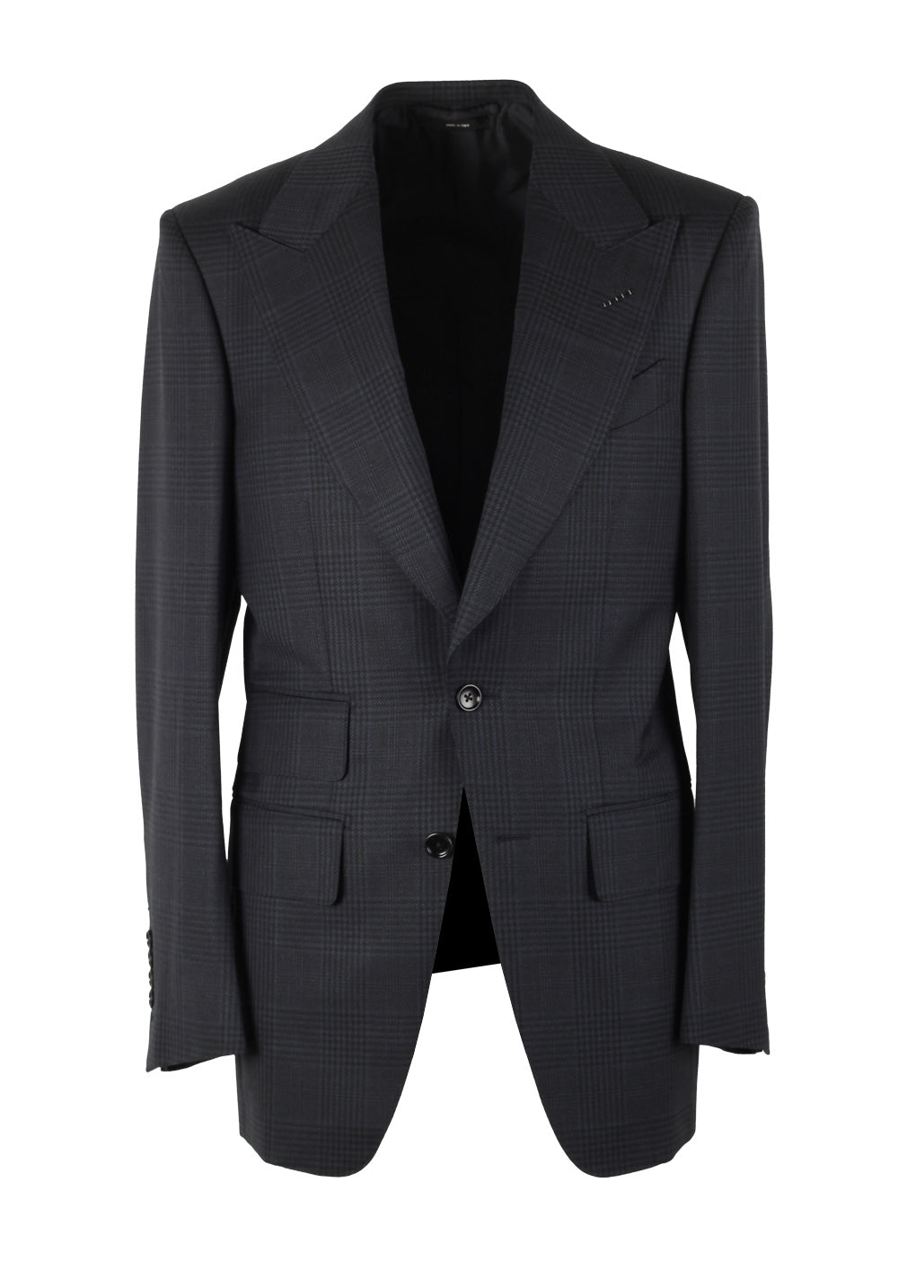 TOM FORD Atticus Black/Blue Checked Sport Coat Size 46 / 36R U.S.