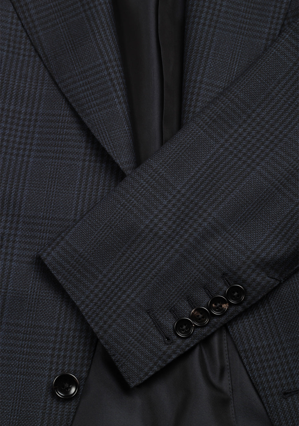 TOM FORD Atticus Black/Blue Checked Sport Coat Size 46 / 36R U.S.