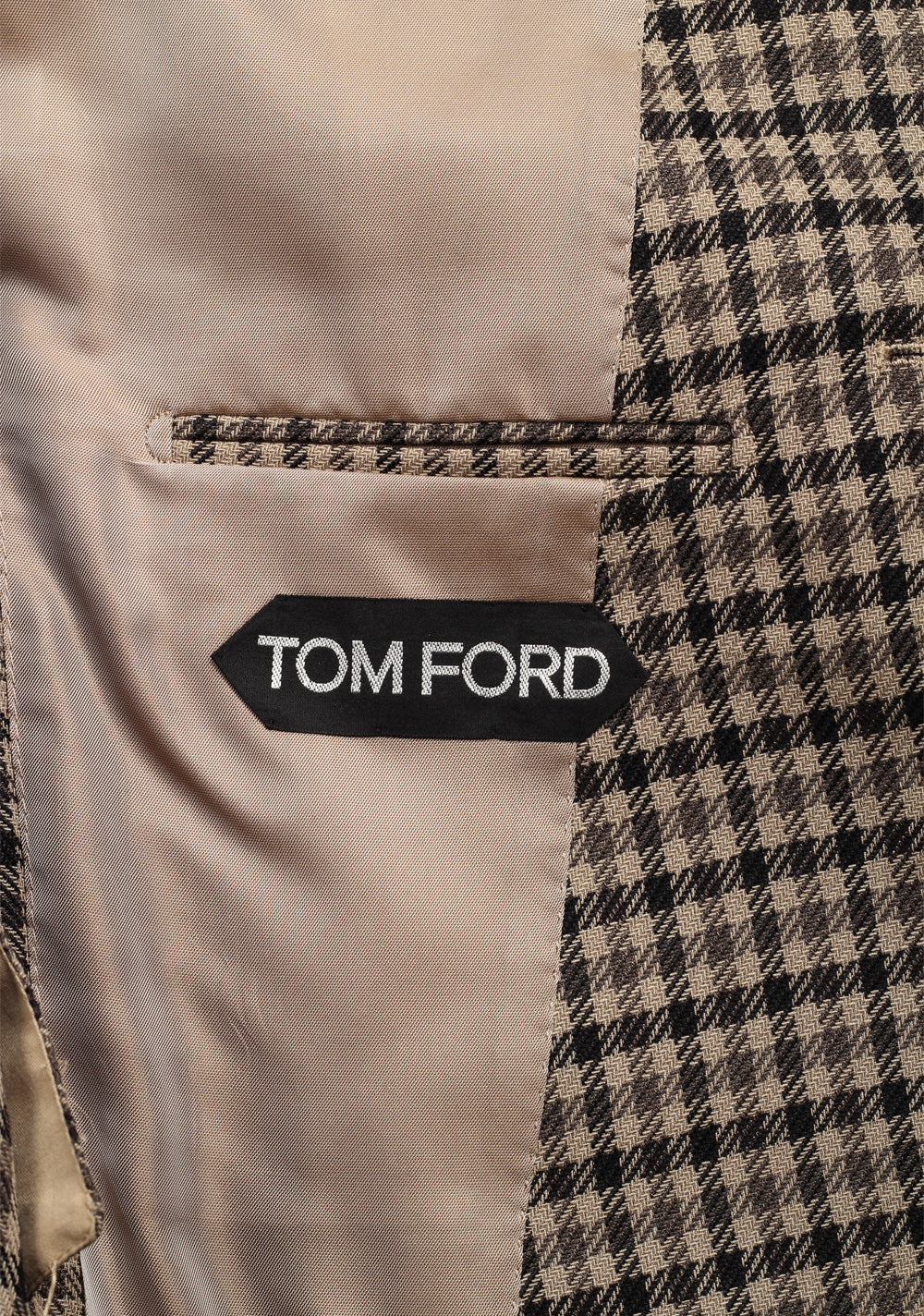 TOM FORD Atticus Brown Checked Suit Size 46 / 36R U.S.