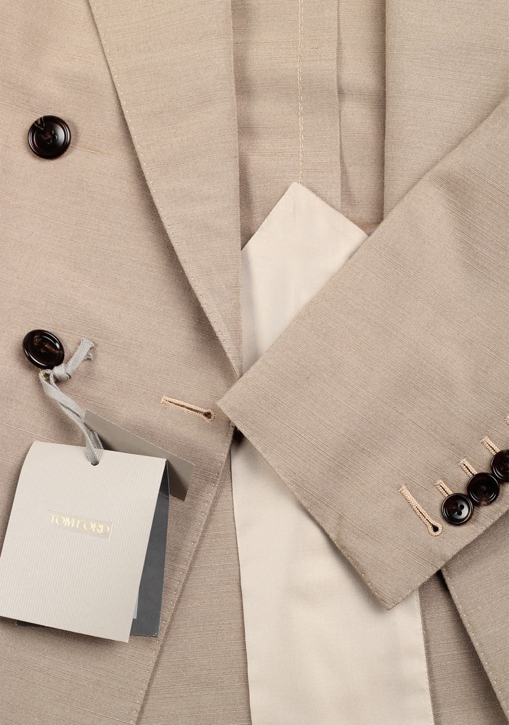 TOM FORD Dyllan Beige Sport Coat Size 46 / 36R U.S.