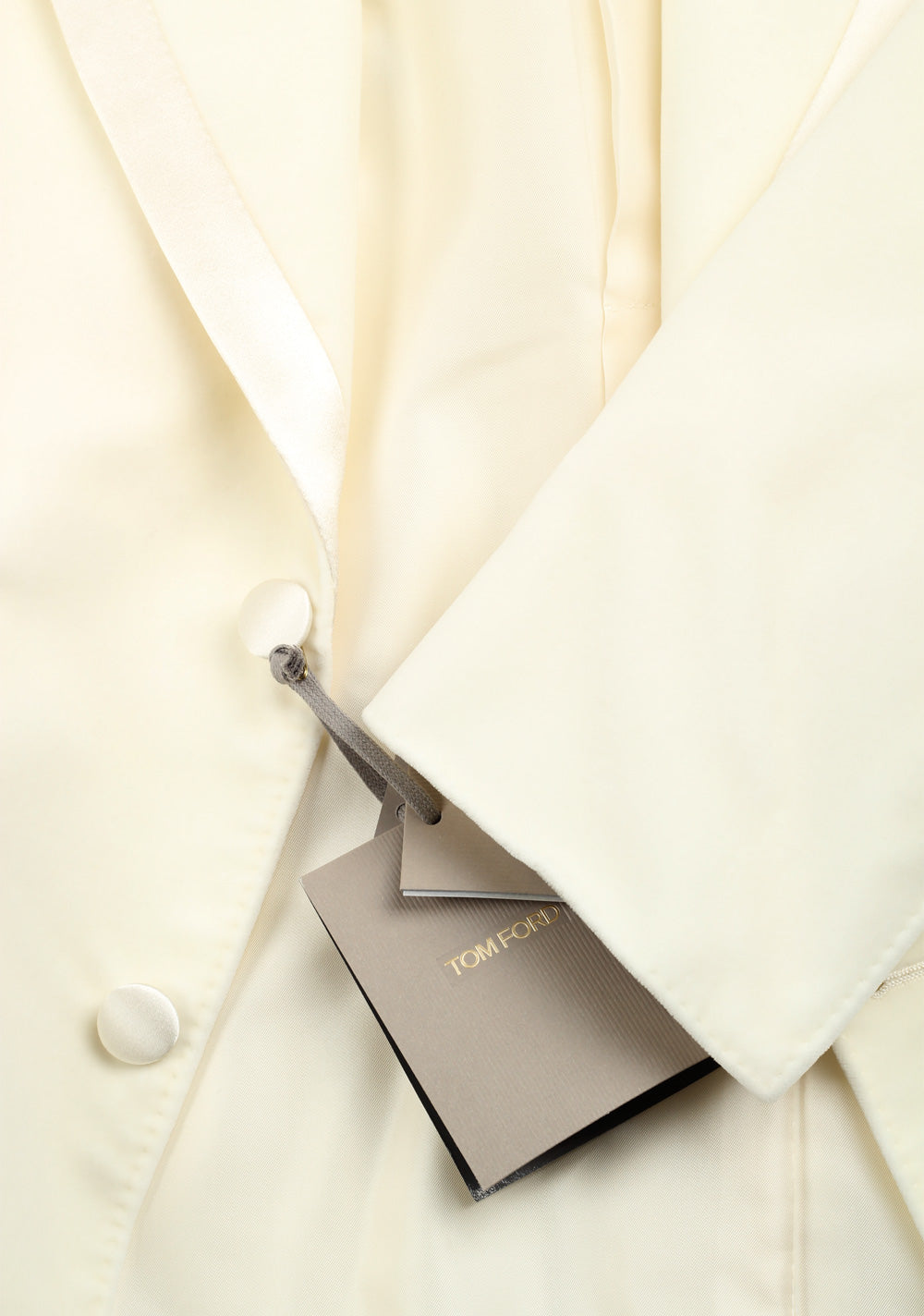 TOM FORD Basic Double Ivory Tuxedo Cocktail Dinner Jacket Size 52 / 42R U.S. Fit A